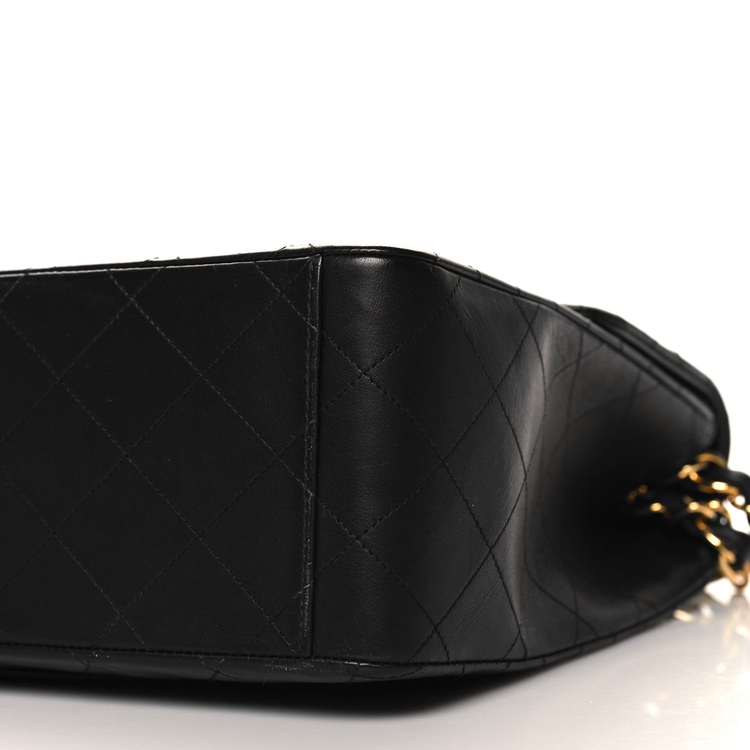 Chanel Lambskin Quilted XL Jumbo Single Flap Black 10 of 11