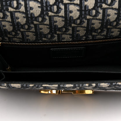 Christian Dior Oblique 30 Montaigne Chain Flap Bag Blue 5 of 10