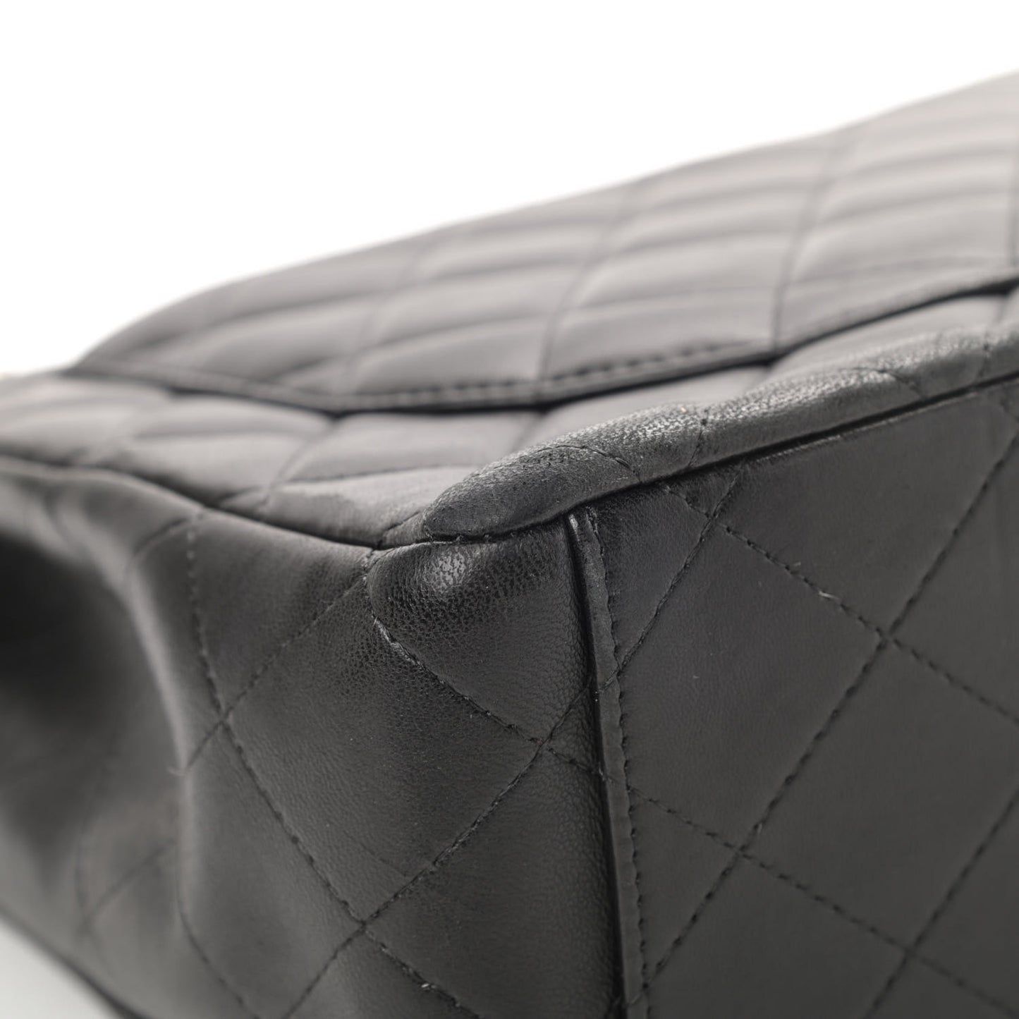Lambskin Quilted Maxi Double Flap Black