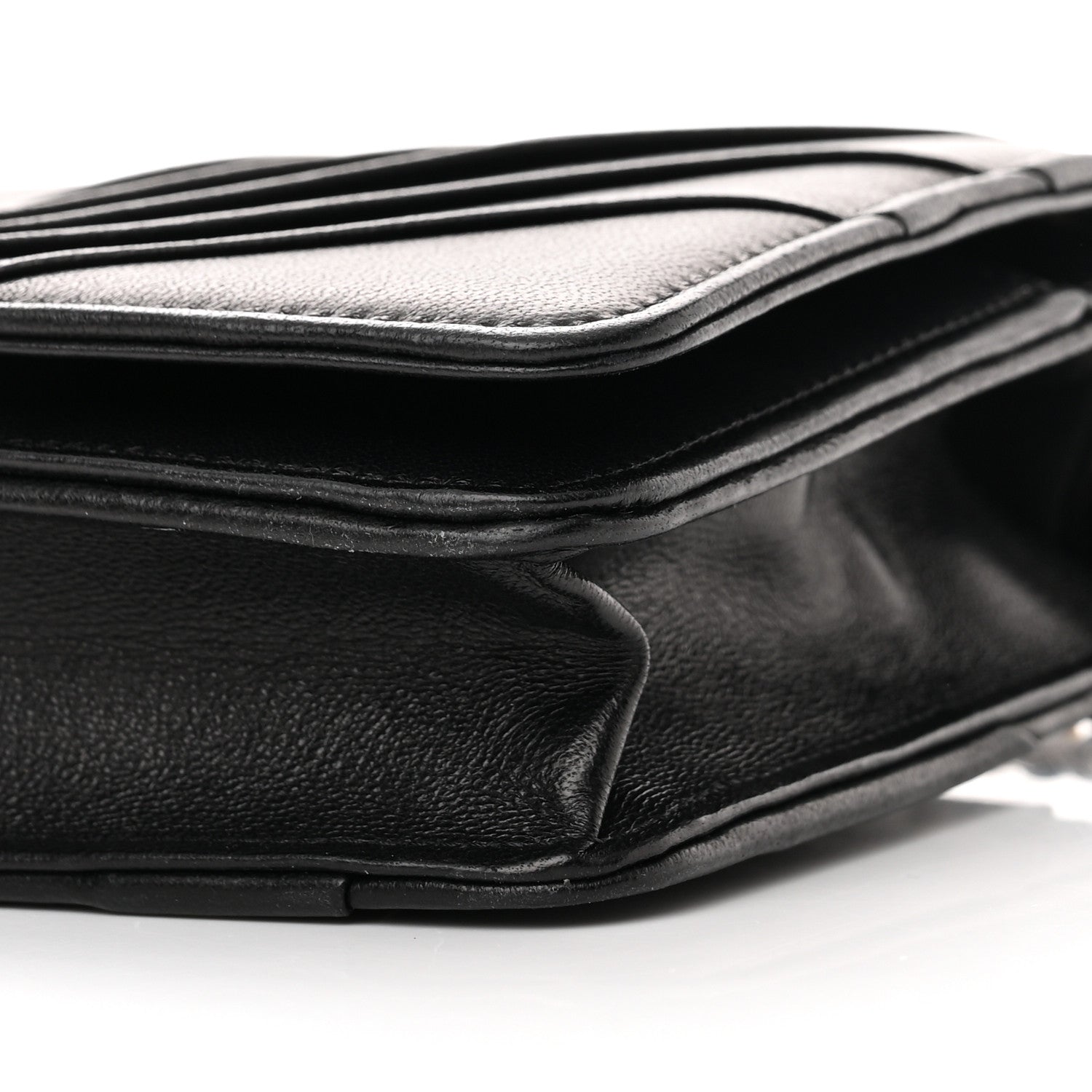Chanel Lambskin Pyramid Wallet On Chain WOC Black 11 of 11