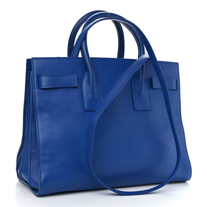 Saint Laurent Calfskin Small Sac De Jour Blue Majorelle 3 of 15