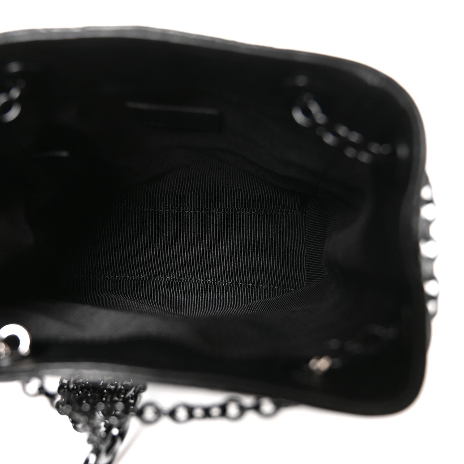 Gucci Calfskin Matelasse Monochrome Nano GG Marmont Bucket Bag Black 4 of 10