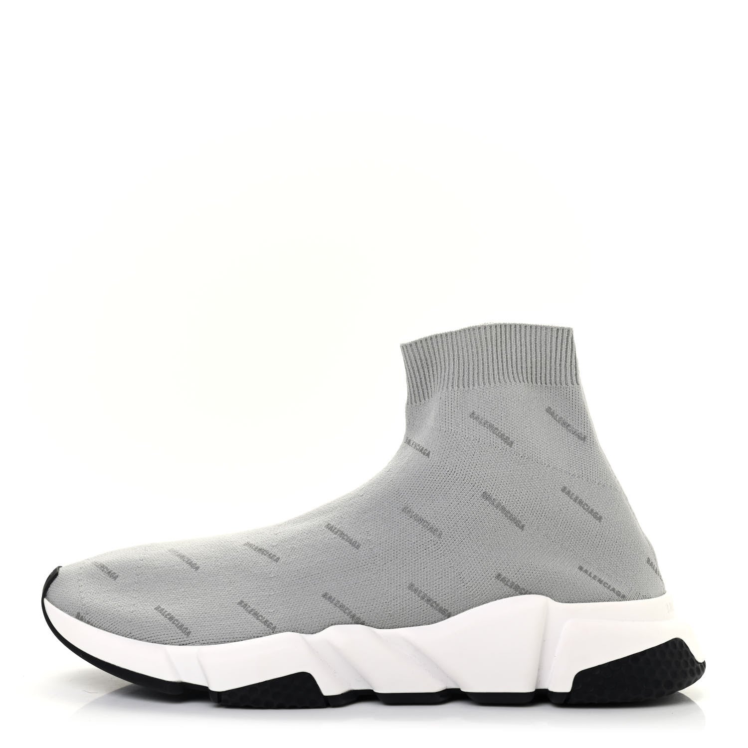 Balenciaga Neoprene Knit Allover Logo Mens Speed Sneakers 43 Grey 1 of 6