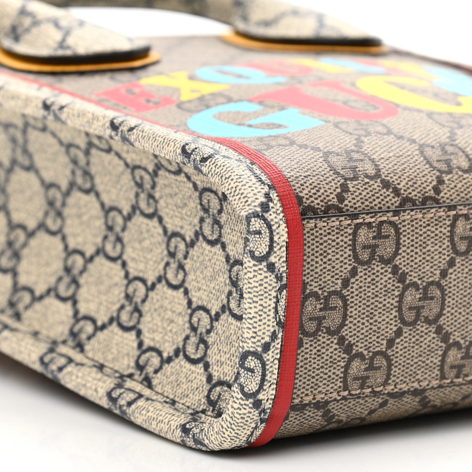Gucci GG Supreme Monogram Exquisite Mini Vertical Tote Beige Ebony Blue Crop Live Red 8 of 9