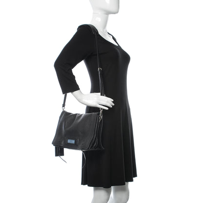 Prada Glace Calf Etiquette Flap Black Astrale 2 of 11