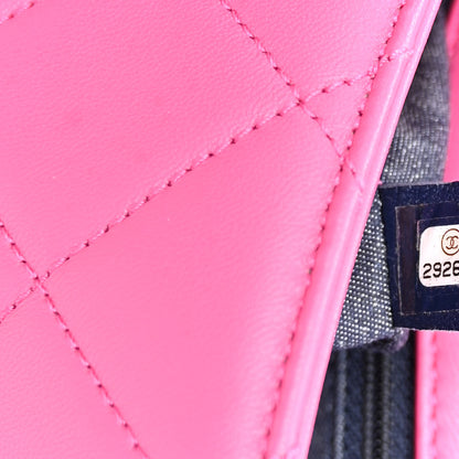 Chanel Lambskin Quilted Resin Bi-Color Chain Flap Bag Pink 7 of 13