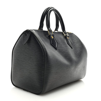 Louis Vuitton Epi Speedy 25 Black 3 of 8