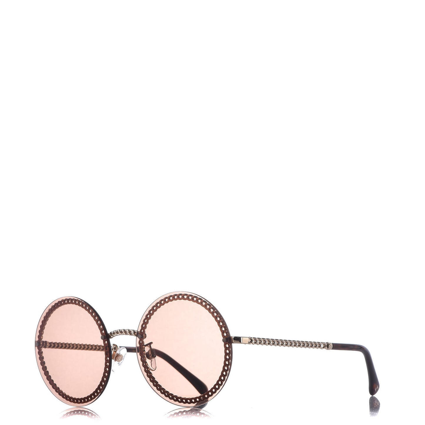 Chain Round Sunglasses 4245 Light Brown
