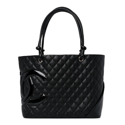 Chanel Calfskin Quilted Large Cambon Tote Black 1 of 16