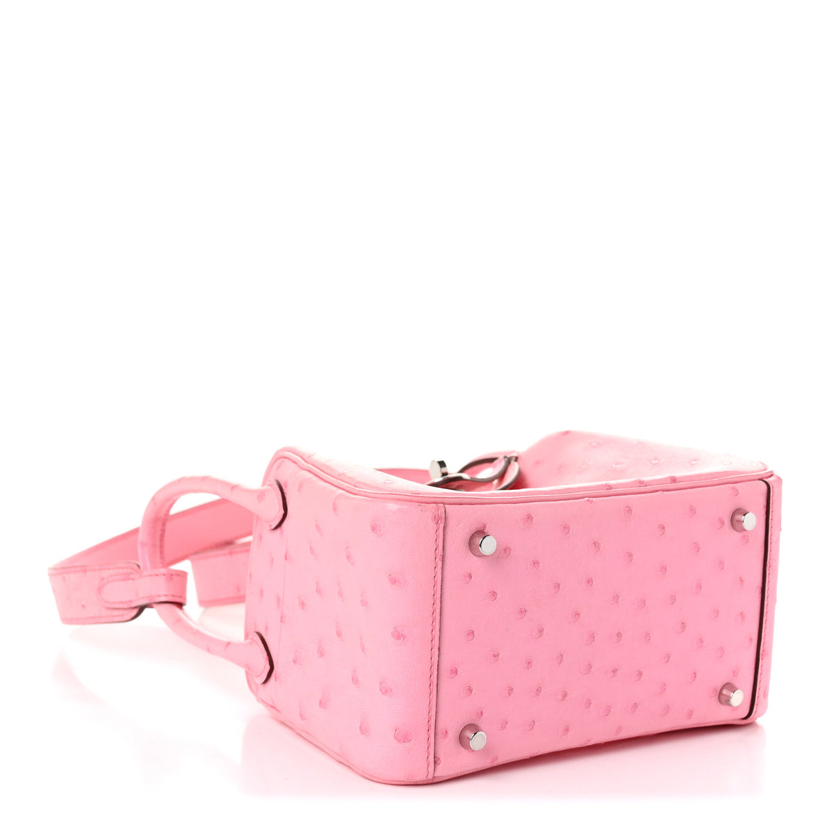 Hermes Ostrich Mini Lindy 20 Rose Bubblegum 4 of 11