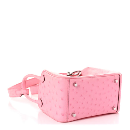 Hermes Ostrich Mini Lindy 20 Rose Bubblegum 4 of 11
