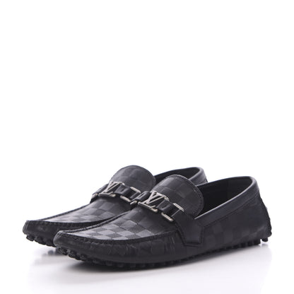 Louis Vuitton Damier Infini Mens Hockenheim Moccasin Loafers 7.5 Onyx 3 of 7