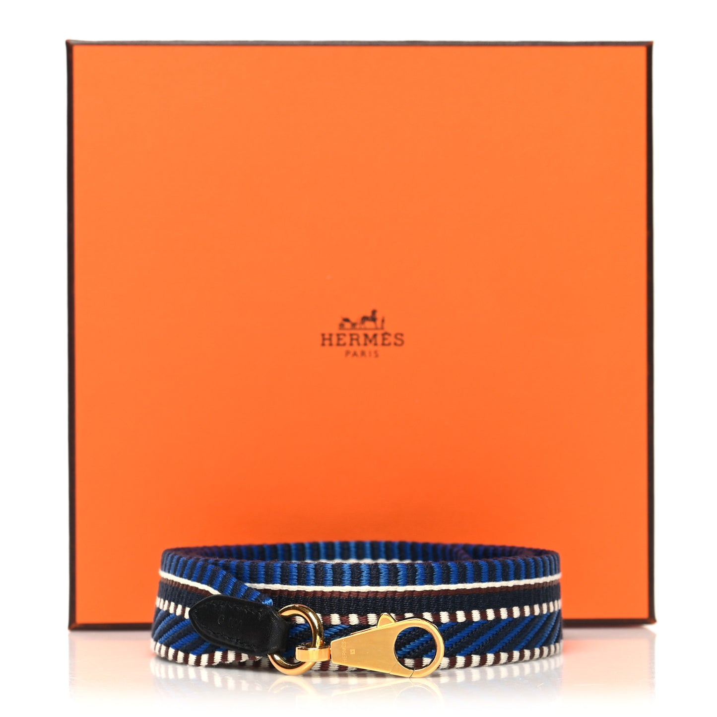Toile Swift 25mm Sangle Cavale Shoulder Strap Bleu Zellige Indigo Black