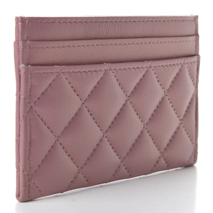 Chanel Metallic Lambskin Quilted Boy Card Holder Pink 2 of 8