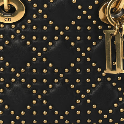 Christian Dior Lambskin Studded Mini Supple Lady Dior Black 8 of 10