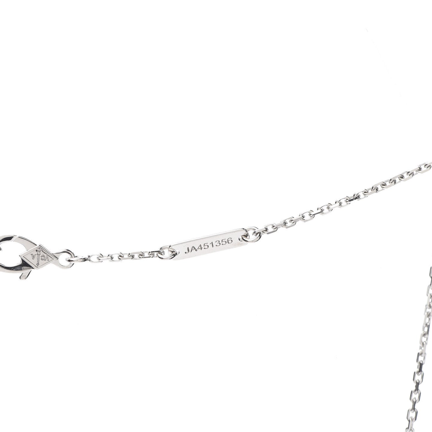 18K White Gold Diamond Mini Lotus Pendant Necklace