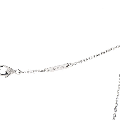 Van Cleef & Arpels 18K White Gold Diamond Mini Lotus Pendant Necklace 5 of 8