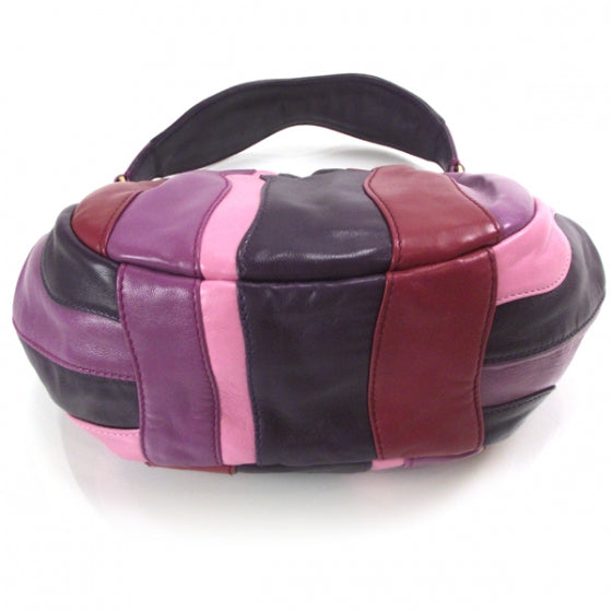 Prada Nappa Trembled Blossoms Stripes Crossbody Ibisco Viola 4 of 9