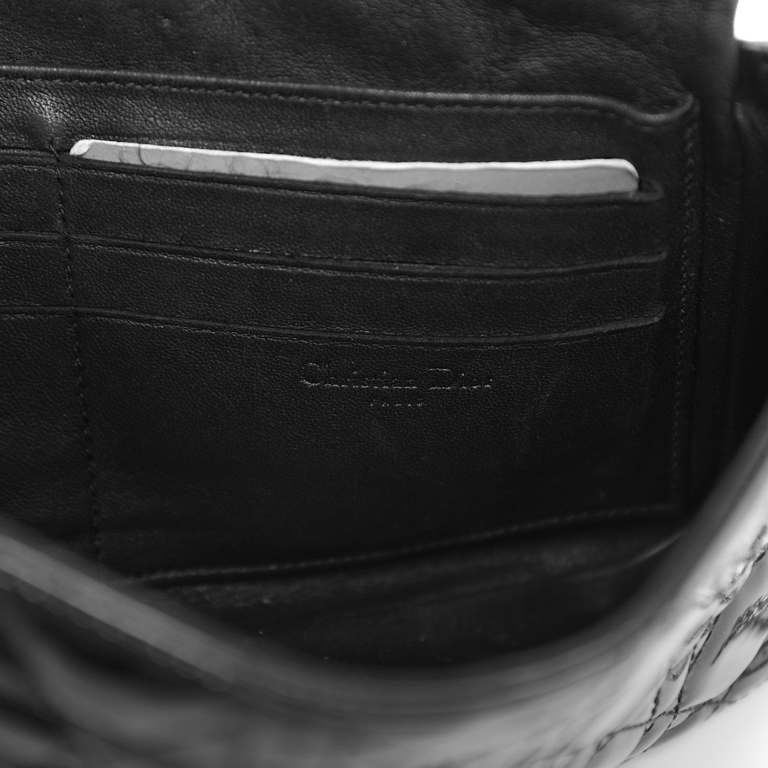 Christian Dior Patent Cannage New Lock Pouch Black 5 of 11