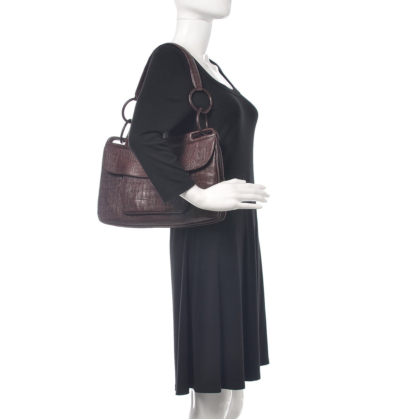 Crocodile Shoulder Bag Purple