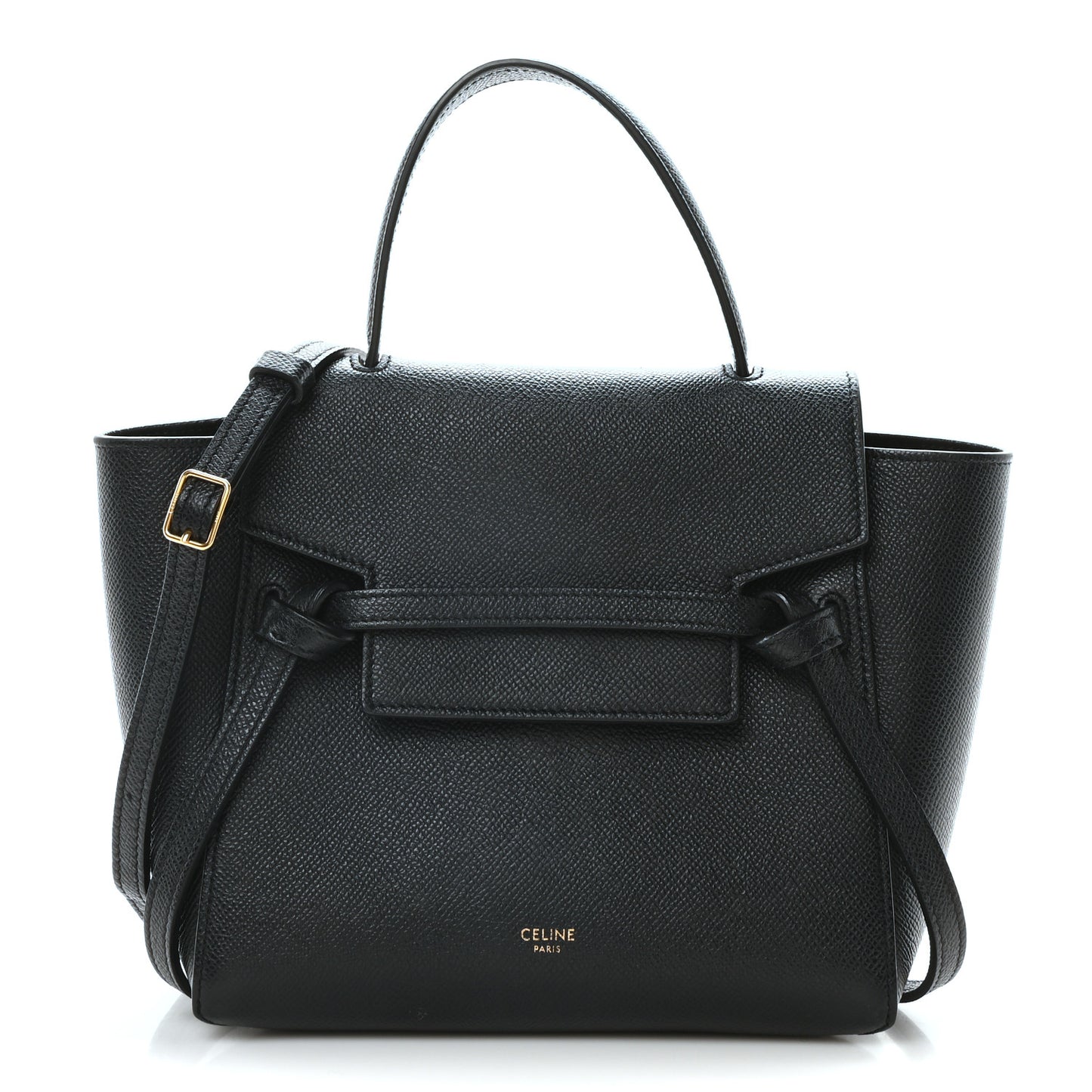 Grained Calfskin Nano Belt Bag Black