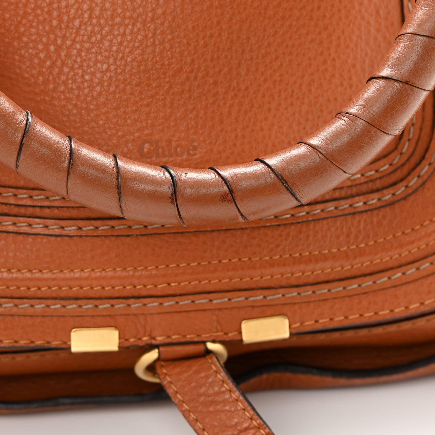 Chloe Calfskin Medium Marcie Satchel Tan 19 of 23