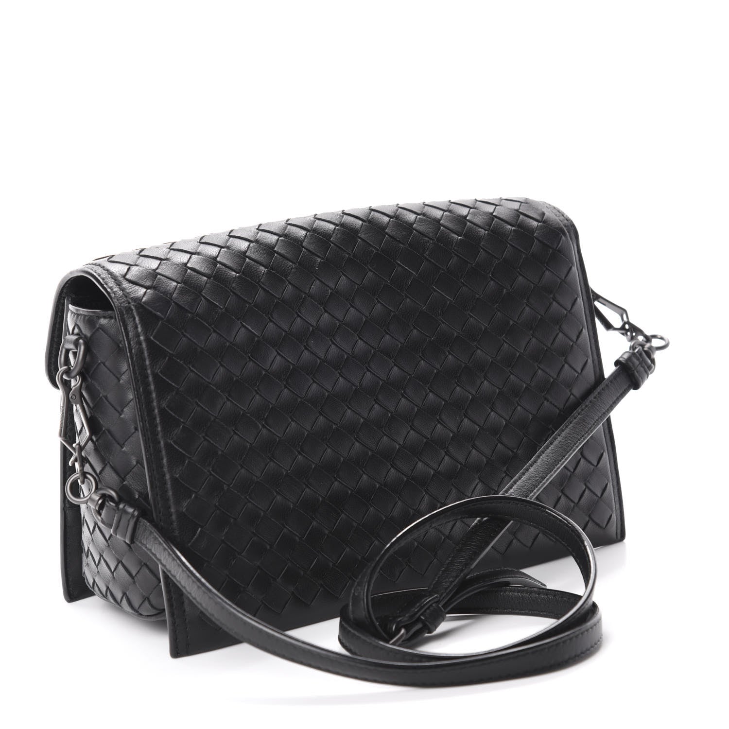 Bottega Veneta Nappa Intrecciato Small Messenger Black 3 of 10