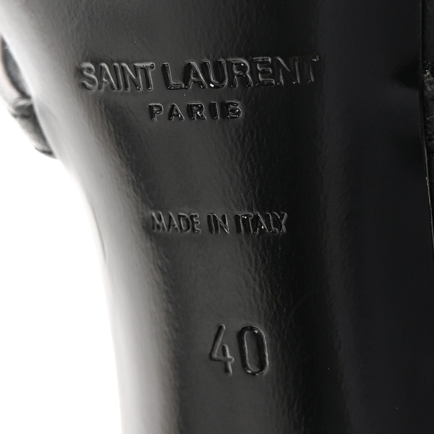 Saint Laurent Calfskin Cassandra 100 Ankle Strap Sandals 40 Black 7 of 9