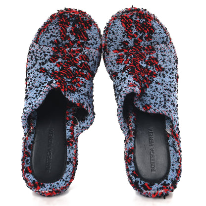 Bottega Veneta Boucle Slide Platform 115 Wedge Sandals 41 Red Blue 2 of 9