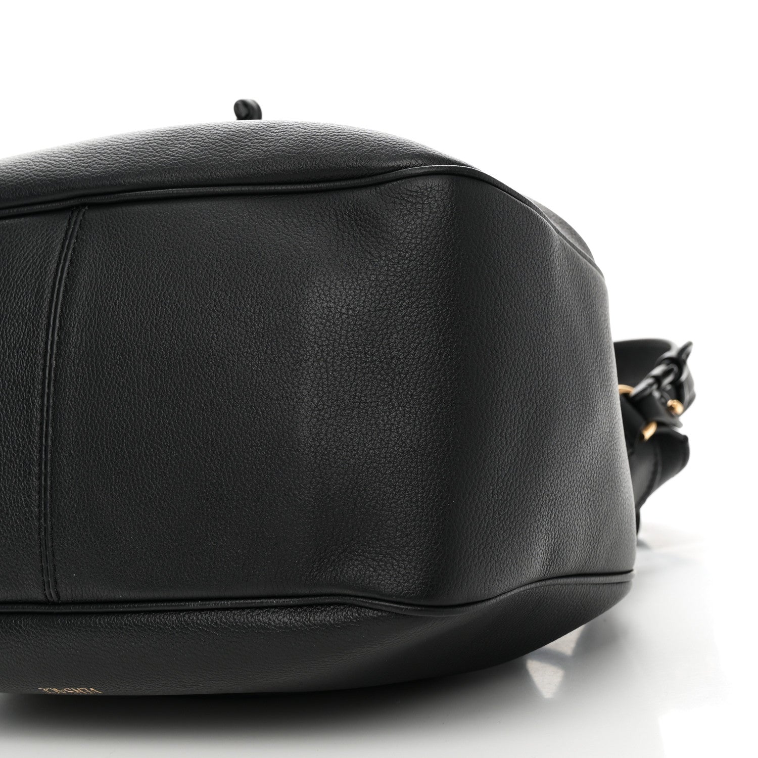 Versace Grained Calfskin La Medusa Bucket Bag Black 9 of 9