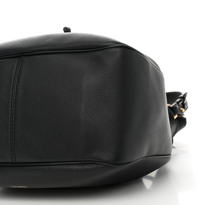 Versace Grained Calfskin La Medusa Bucket Bag Black 9 of 9