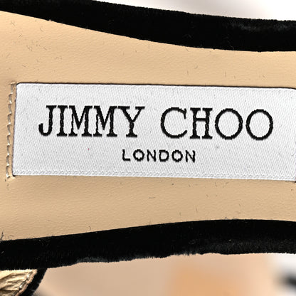 Jimmy Choo Velvet Heloise Pumps 41 Black 7 of 7