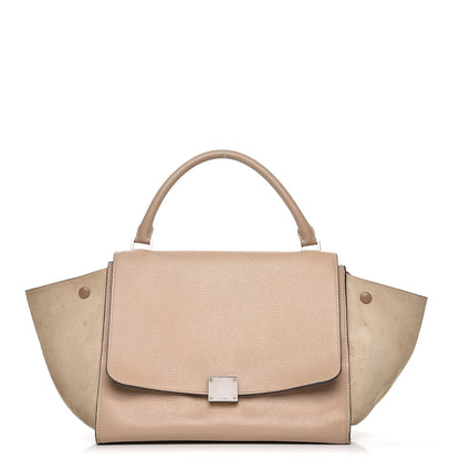 Celine Drummed Calfskin Suede Medium Trapeze Dune 1 of 15