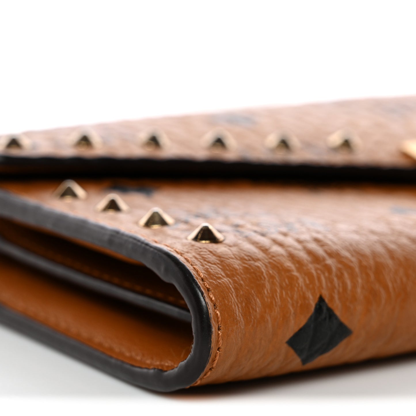 Visetos Studded Patricia Wallet On Chain Cognac