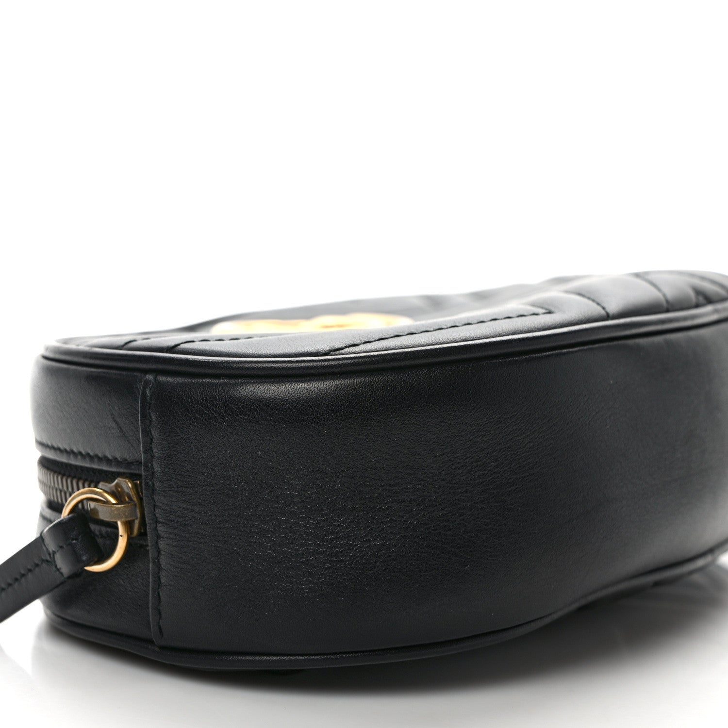 Gucci Calfskin Matelasse GG Marmont Belt Bag 95 38 Black 8 of 11
