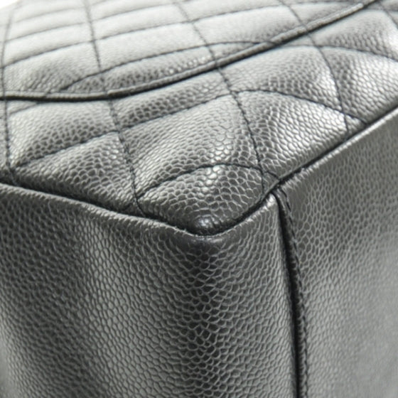 Caviar Quilted Grand Shopping Tote GST Black