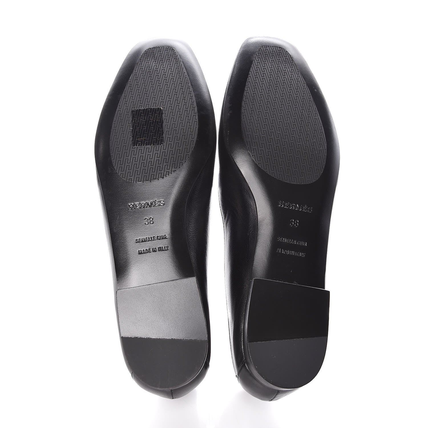 Hermes Nappa Womens Gaspard Moccasin 38 Black 5 of 8
