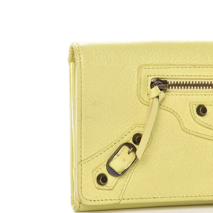 Balenciaga Agneau Classic Hardware Money Wallet Jaune Citronnade 13 of 15