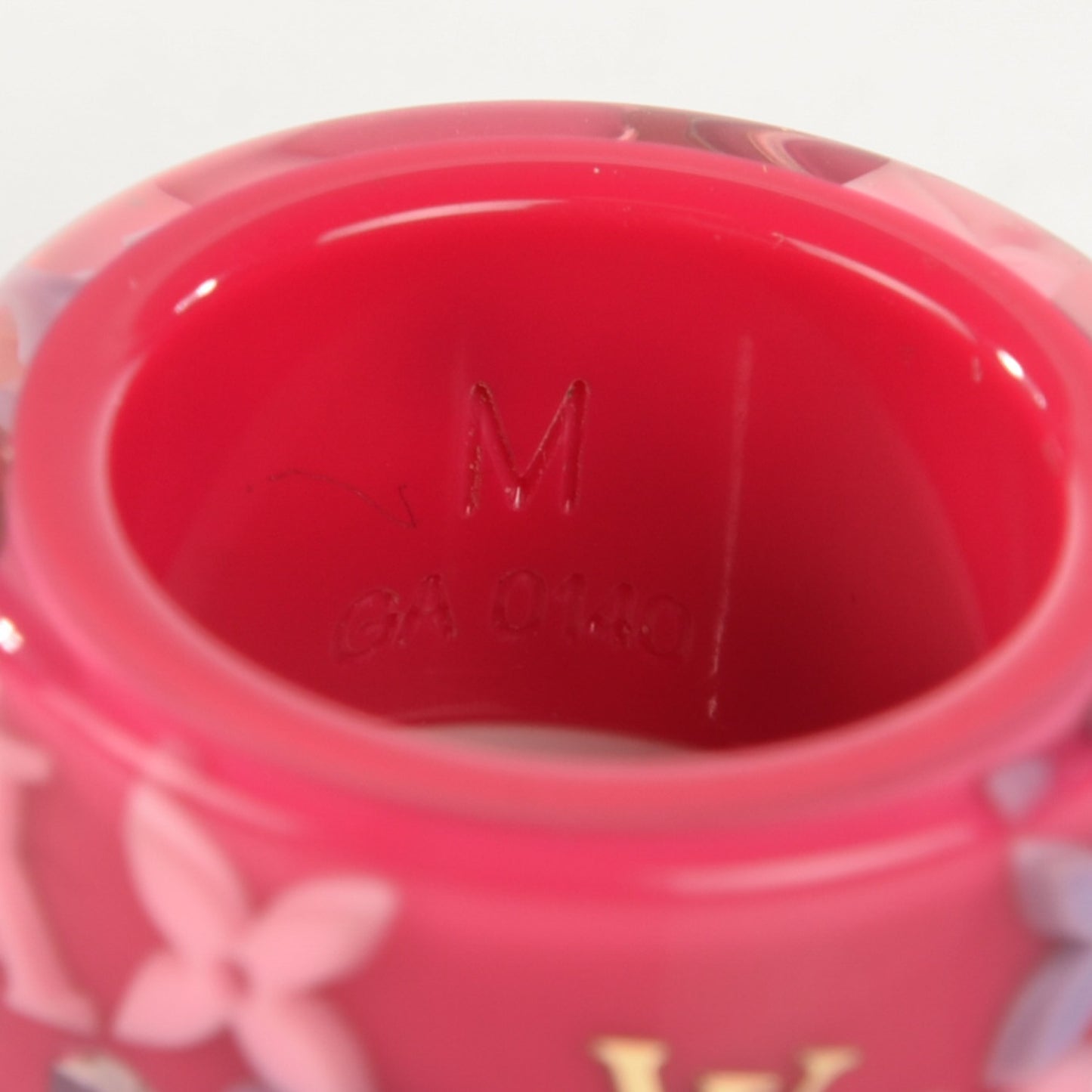 Resin Monogram Farandole Ring M Framboise