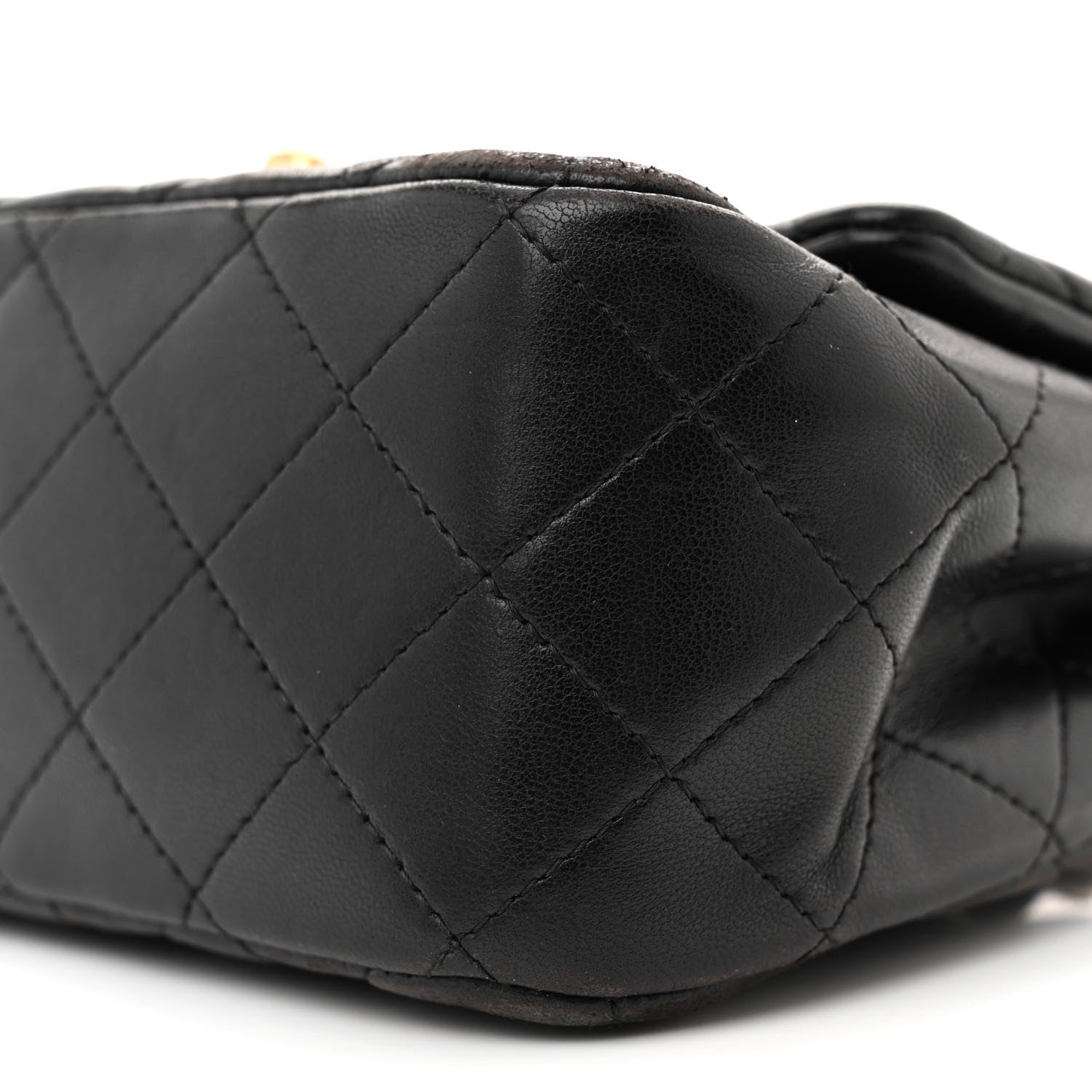 Chanel Lambskin Quilted Mini Square Flap Black 10 of 14