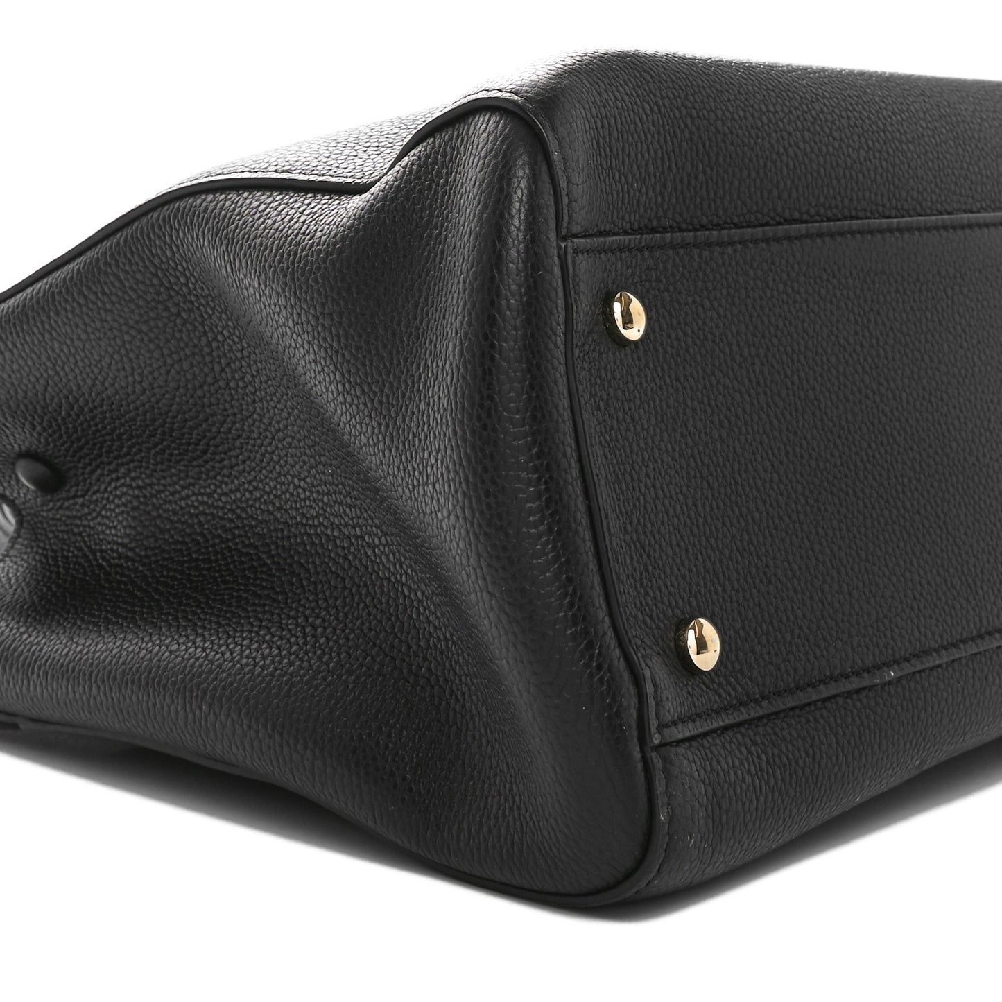 Grained Calfskin Small Neo Executive Shopper Tote Black