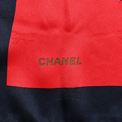 Chanel Silk CC Camellia Chain Scarf Red 2 of 4
