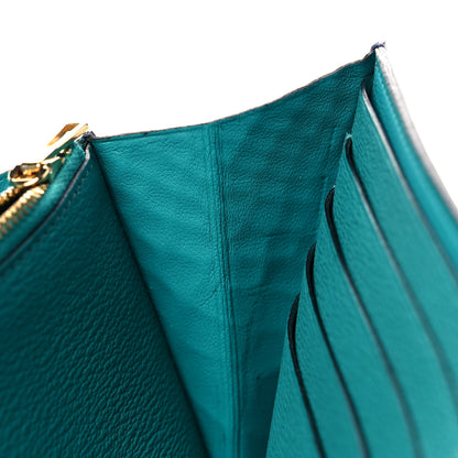 Hermes Shiny Alligator Verso Constance Long Wallet Bleu Saphir Bleu Paon 13 of 15
