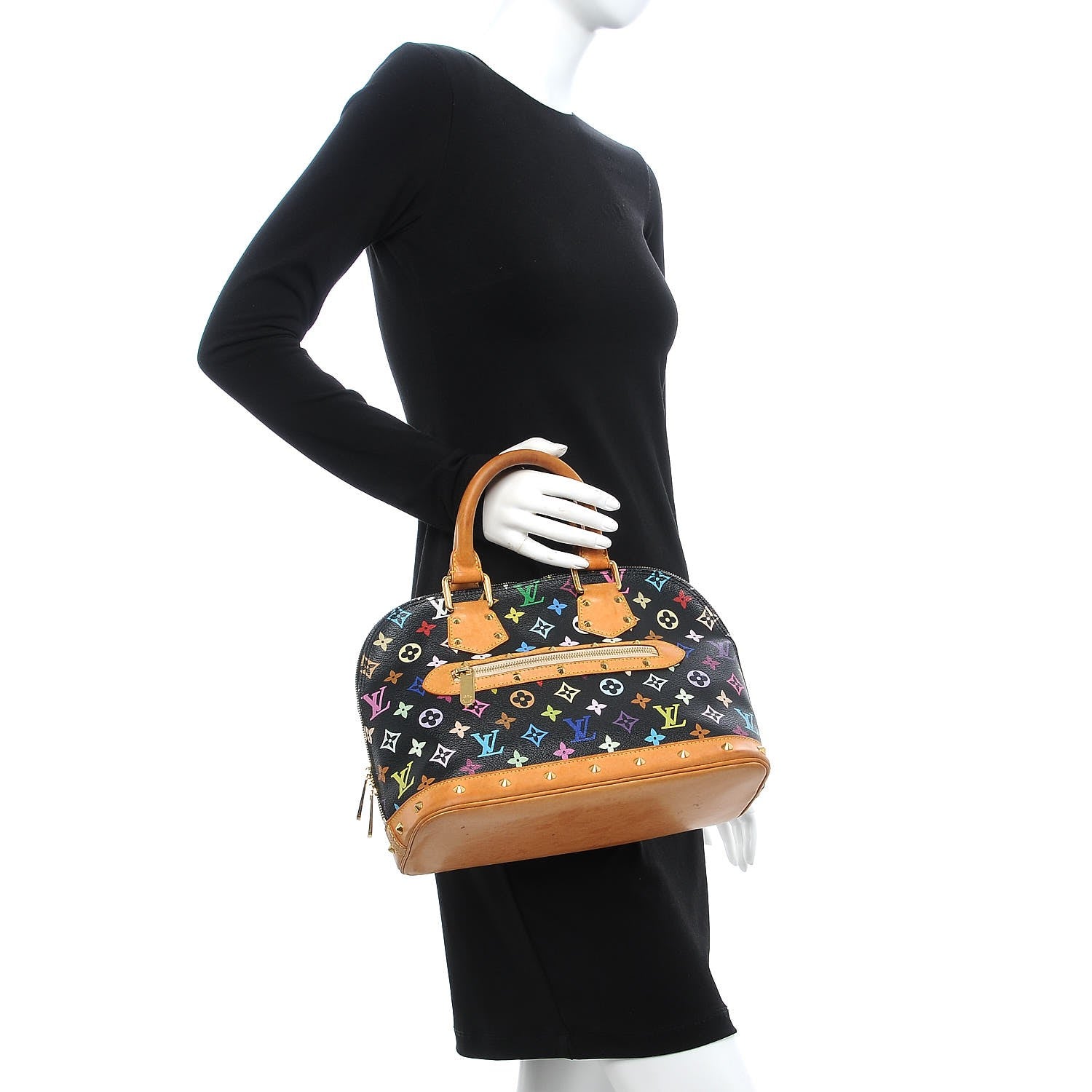 Louis Vuitton Monogram Multicolor Alma Black 2 of 13