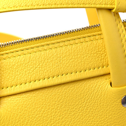 Balenciaga Shiny Day Calfskin Logo XS Triangle Duffle Jaune Black 10 of 10