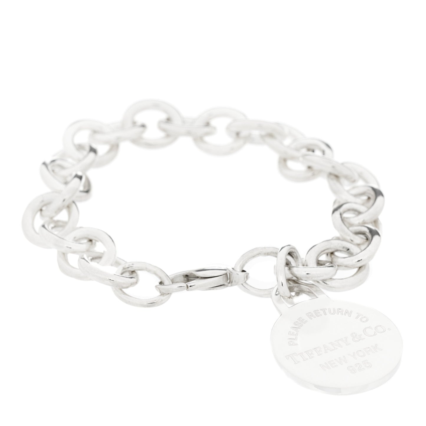 Sterling Silver Return to Tiffany Round Tag Charm Bracelet