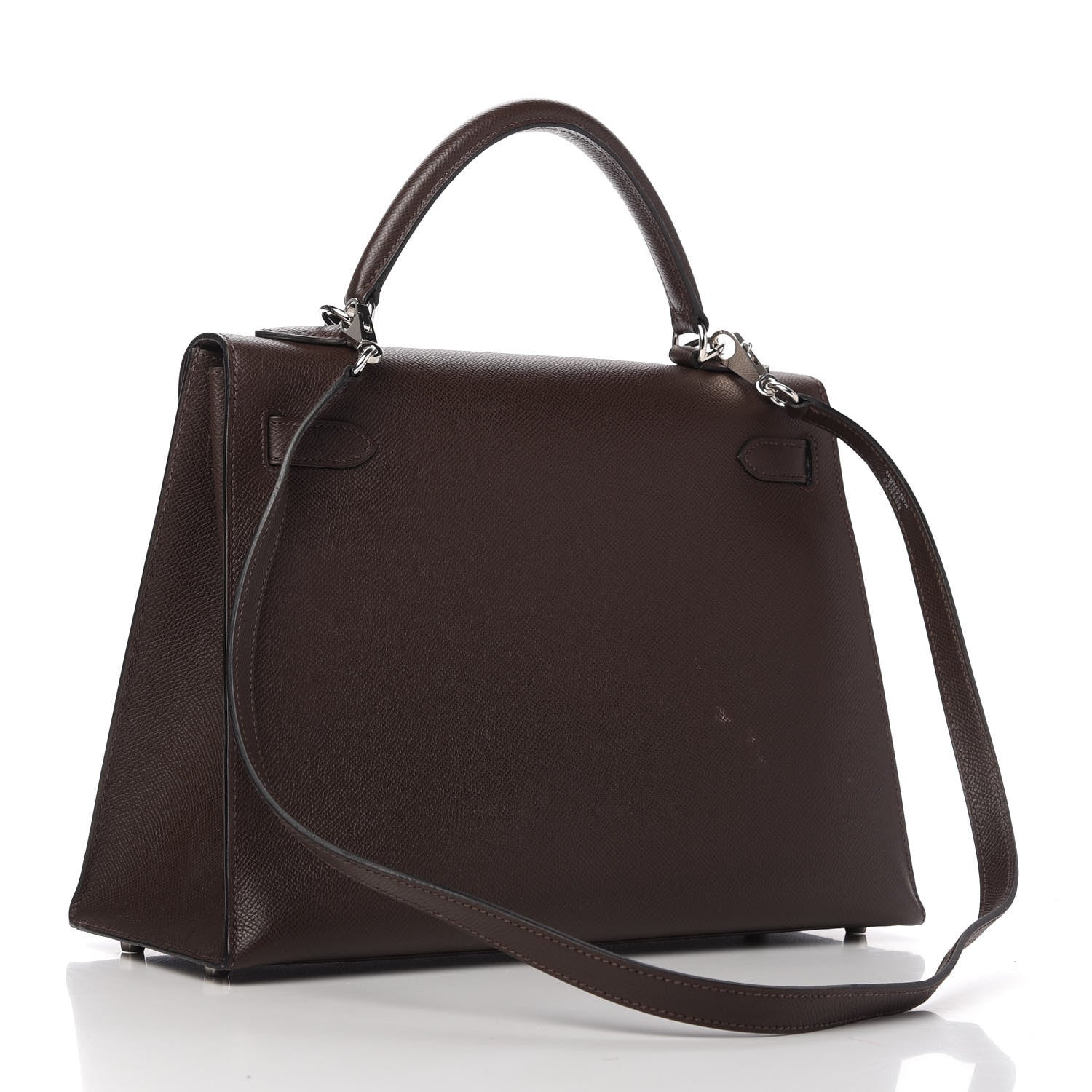 Hermes Epsom Kelly Sellier 32 Chocolate 3 of 10