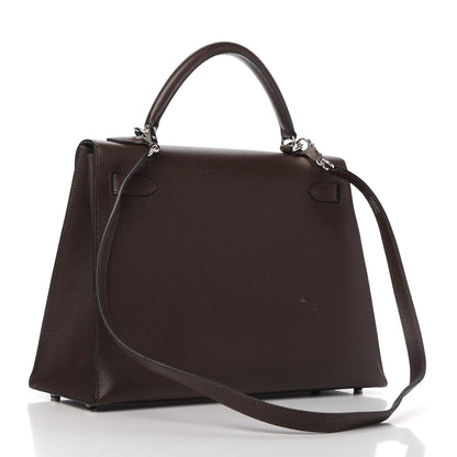 Hermes Epsom Kelly Sellier 32 Chocolate 3 of 10