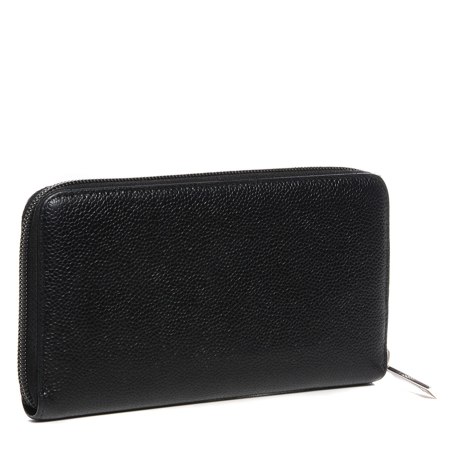 Caviar Large Timeless CC Zip Around Wallet Black