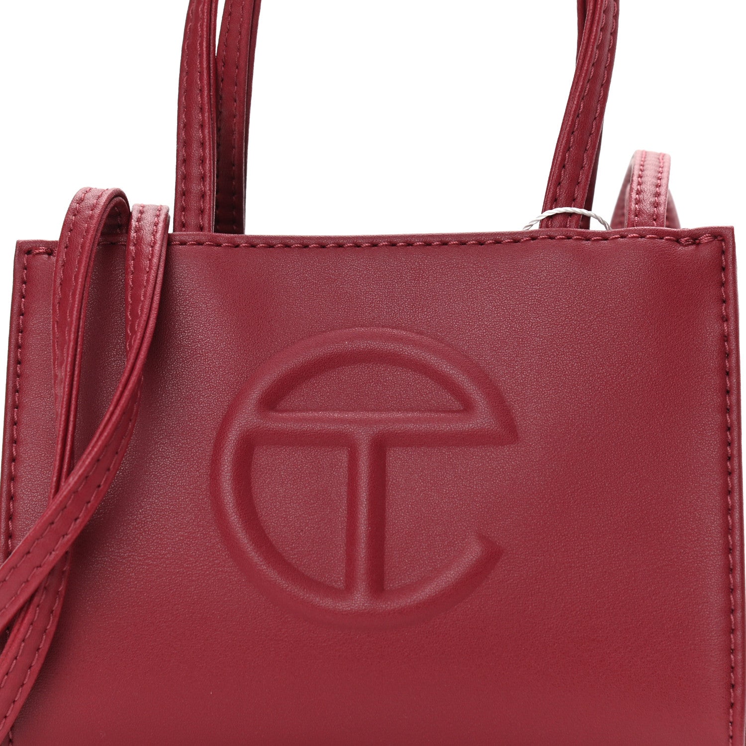 Telfar Vegan Leather Small Shopping Bag Oxblood 7 of 10